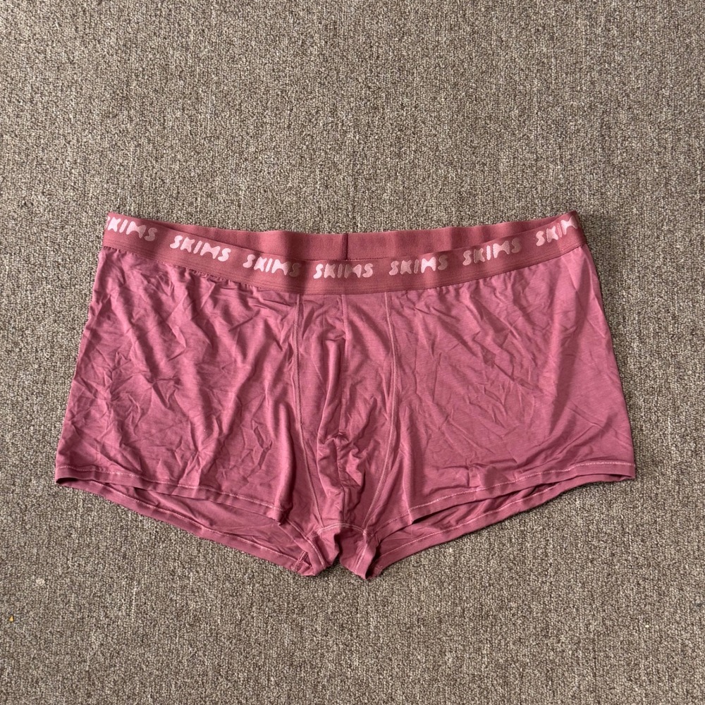 SKIMS Mens Stretch Boxer Trunk Cordovan‎ Burgundy BO-BBR-7838M Size 4X NEW